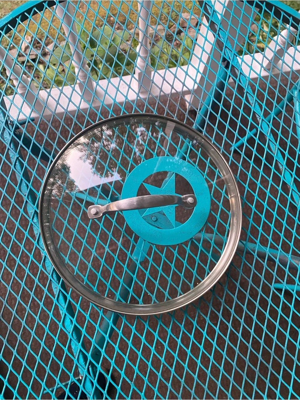 Pot/Skillet Glass Lid With Elegant Silver Handle